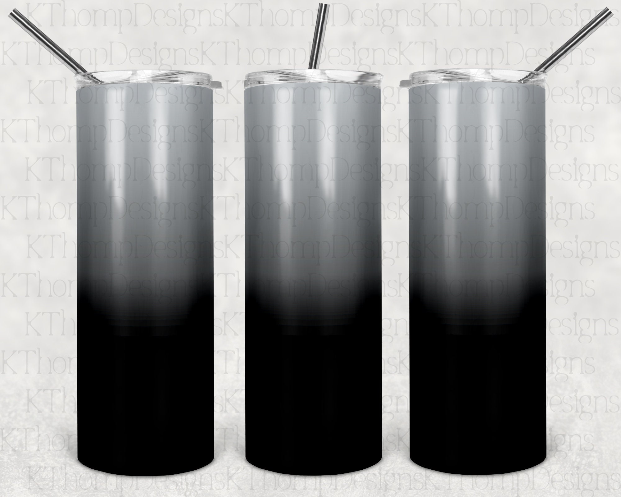 Black Silver Ombre Background Digital Download 20oz Skinny Etsy