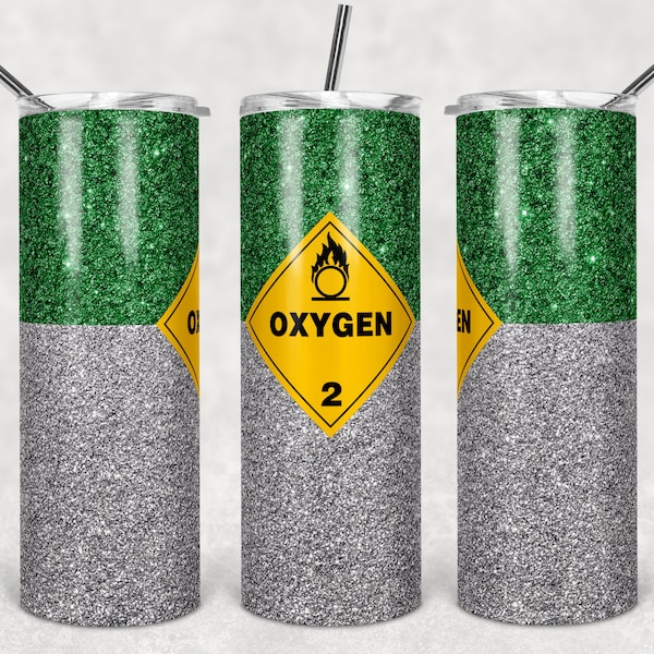 Oxygen Tank 20oz Skinny Sublimation Tumbler, Digital Download, 300 DPI, Sublimation, Waterslide, PNG