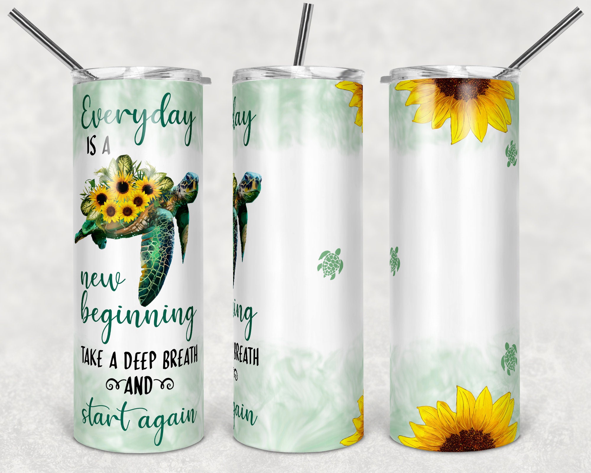 Everyday Is A New Beginning | 20oz Skinny Tumbler | Digital Download …