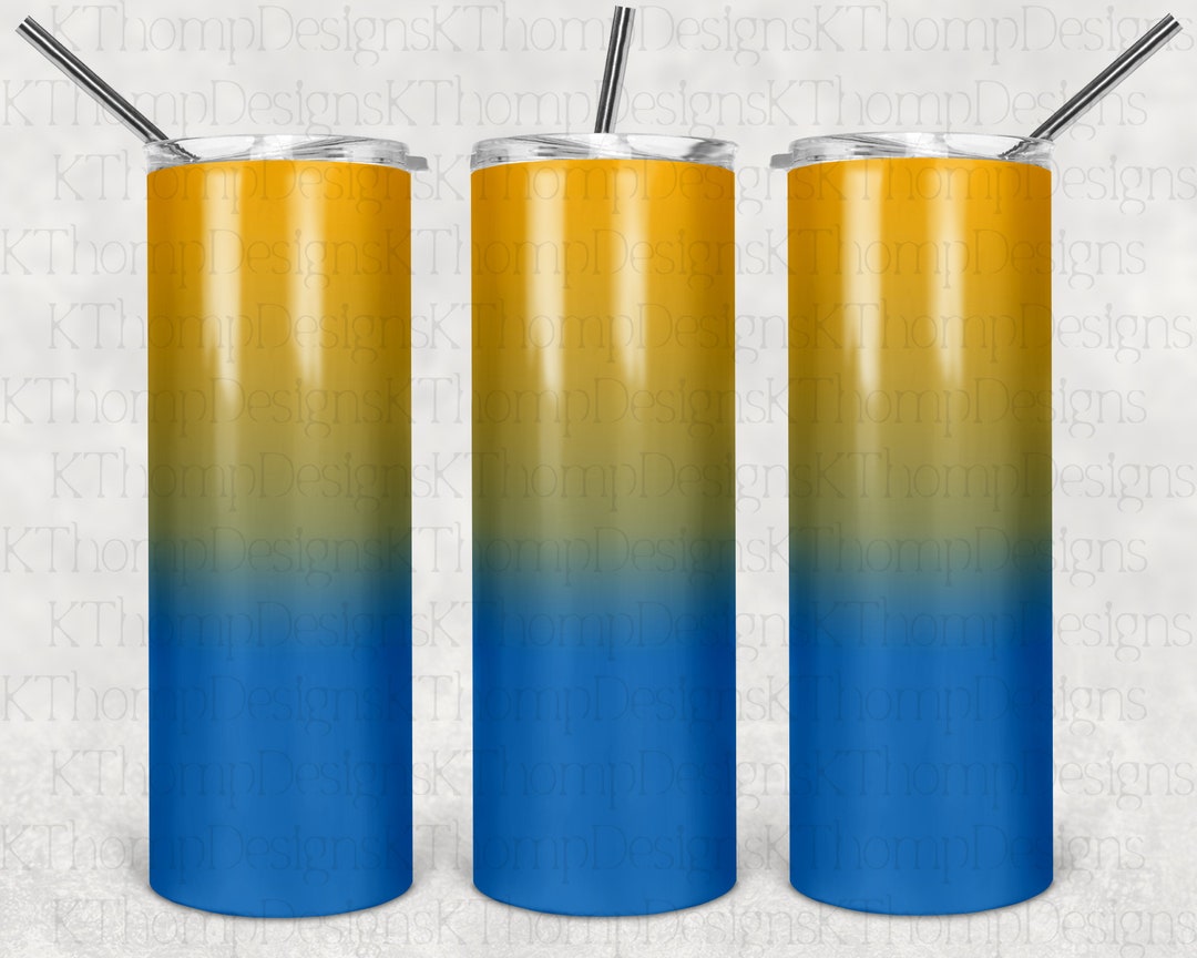 Blue Gold Ombre Background Digital Download 20oz Skinny Etsy