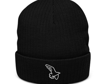 Flying bird watcher ornithologist winter hat cap beanie