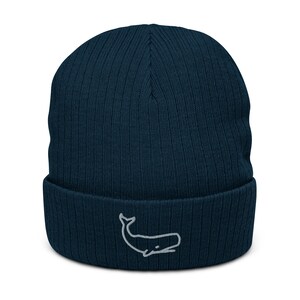 Sperm Whale wildlife animal marine mammal warm winter knit hat cap beanie
