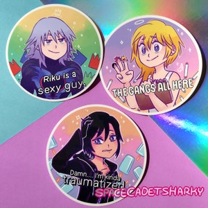 kh 3, Riku, Repliku, Xion, Namine, Meme, Vinyl stickers 3" x 3"