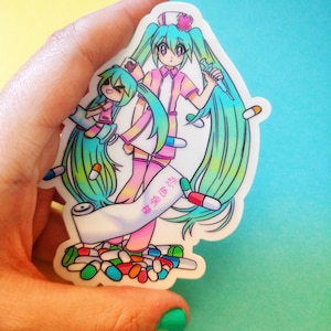 Nurse pink vinyl weatherproof waterproof sticker