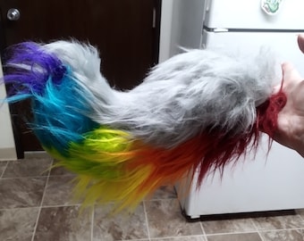 Pride fursuit tails pride flag gay bi trans nonbinary pan polysexual genderfluid