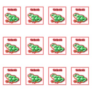 Eat the rich sticker decals frog frogs amphibian stickers
