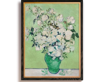 Van Gogh Roses Art Print, Vintage French Country Still Life