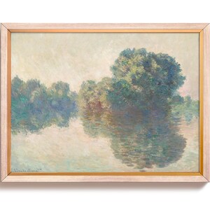 El Sena en Giverny Impresión de arte de Claude Monet, Arte de la pared del paisaje costero, Impresionismo, Rústico, Impresión de arte del océano vintage