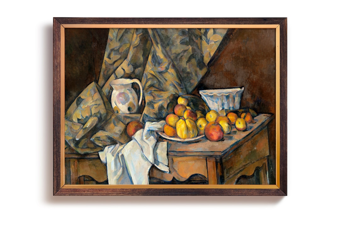 Still Life With Apples and Peaches Art Print by Paul Cézanne, Wall Art ...