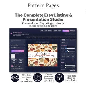 Etsy Listing Builder for Seamless  Pattern Designers  | Etsy Shop Listing Builder | Digital Product Templates |Assistant | Social Media