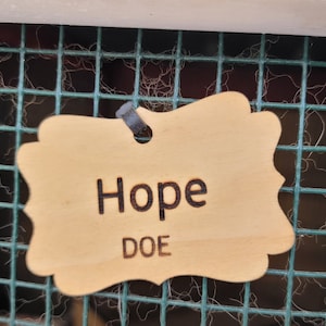 LASER-Engraved Wooden Pet Cage Tags (Dogs, Cats, Hamsters, Rabbits, Turtles, Etc!)