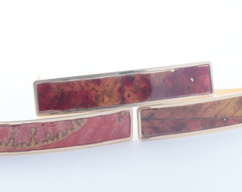 Hand-Crafted Hair Clips / Barrettes (REAL Fall Leaves in resin) Nature clips!