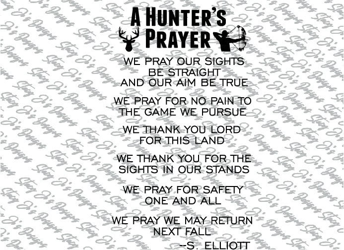 Hunter's Prayer Shirt Sign Cut File SVG Jpeg Dxf Eps Pdf Etsy Canada