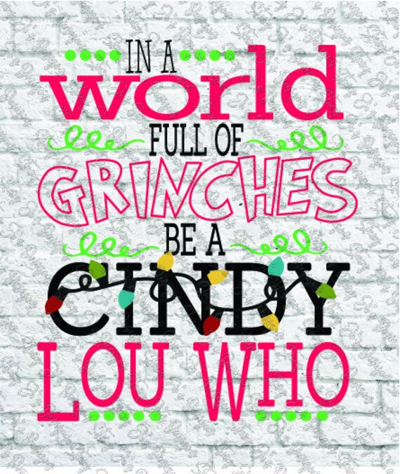 Cindy Lou Who Christmas SVG - Etsy 