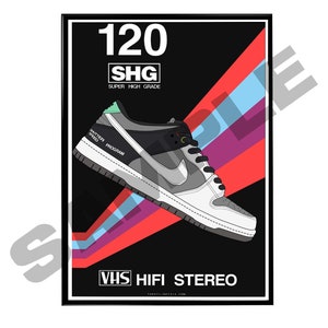 Hype City Sneaker Poster Hypebeast Poster Kicks Poster Urban Wall Art Graffiti Wall Art Streetwear Posters Sneaker Art