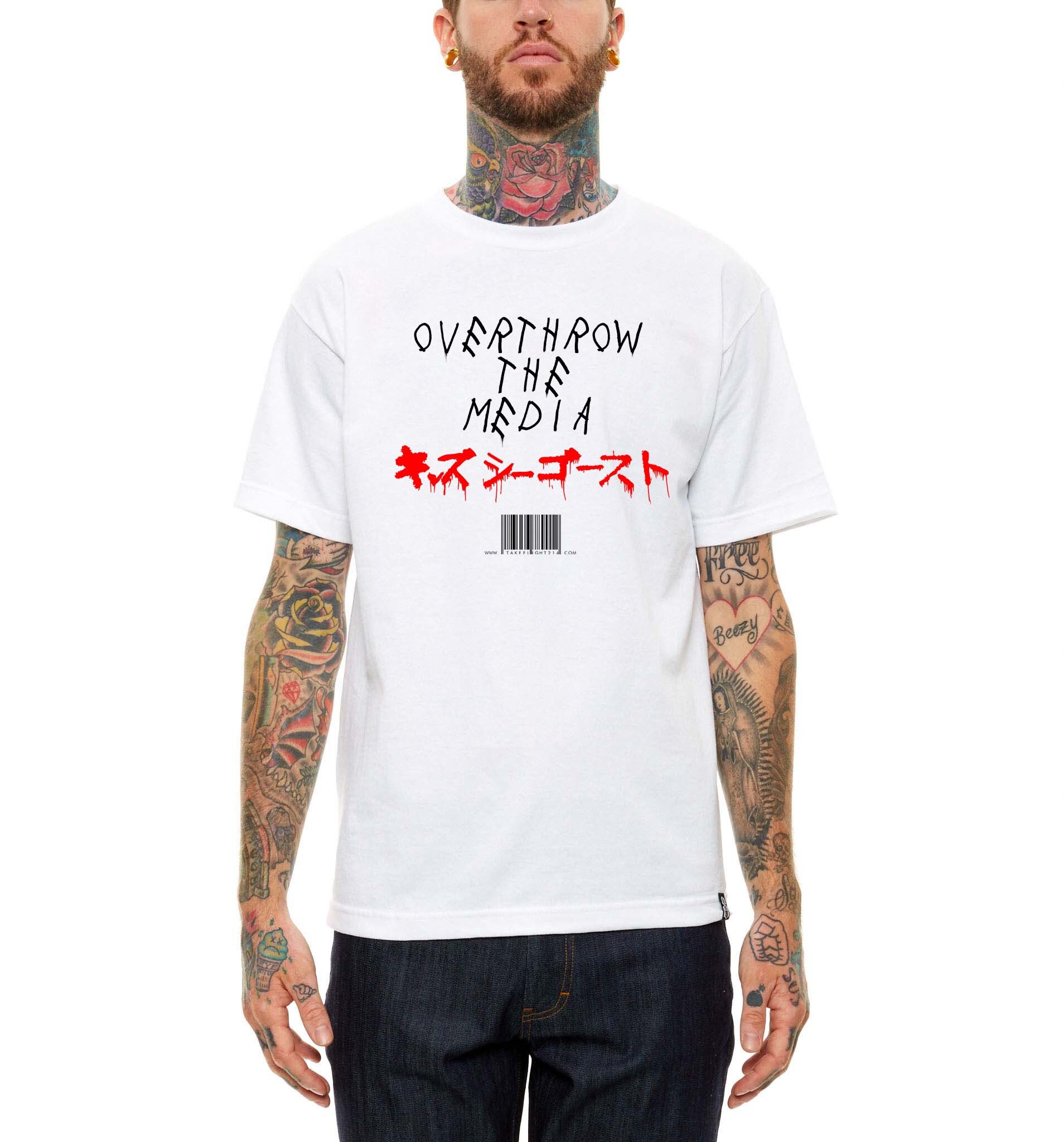 Overthrow the Media T Shirt Hypebeast T 