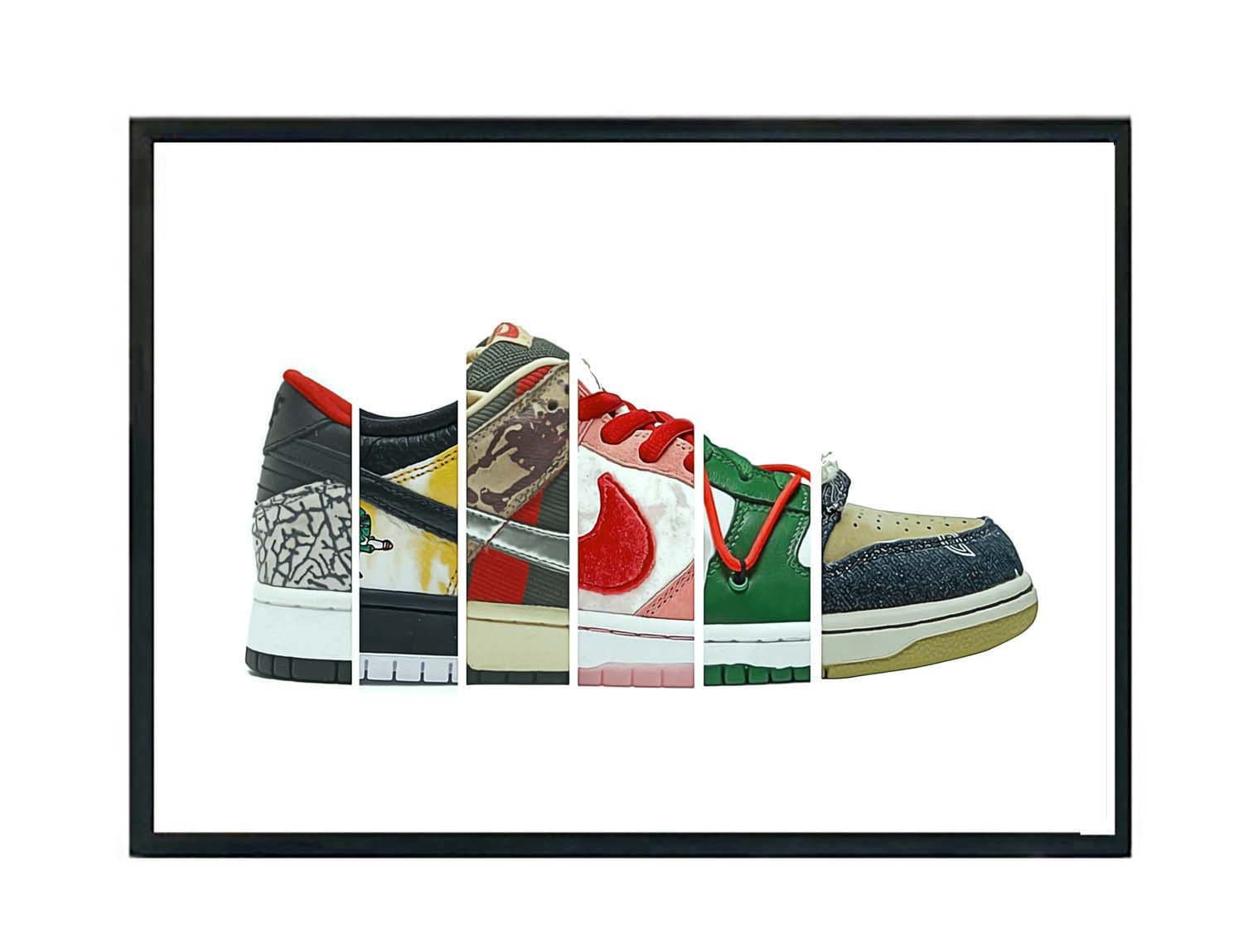SB Dunk History Poster, Hypebeast Poster, Sneaker Collage Poster, Urban