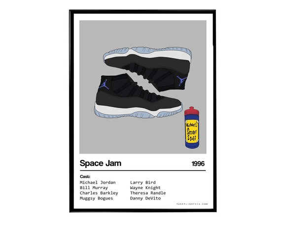 Space Jam Iconic Movie Sneaker Poster 