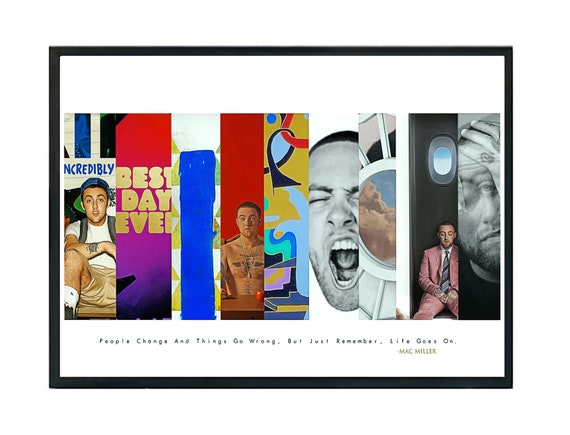 Mac Miller Album History Poster Hypebeast Poster Hip Hop Etsy