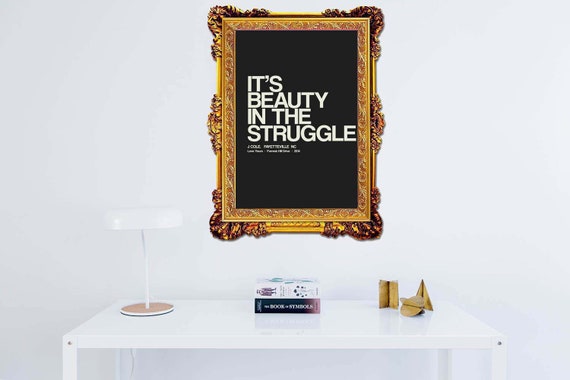 Beauty In The Struggle Poster J Cole Lyrics Poster Hypebeast Etsy