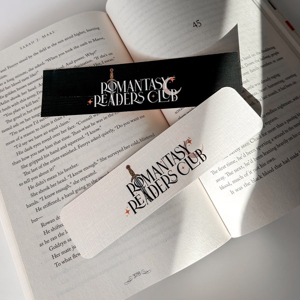 romantasy readers club bookmark| linen bookmark  | bookmarks | page saver | gifts for book lovers