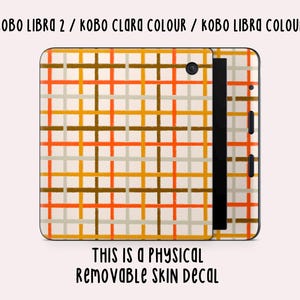 Fall Grid Kobo Skin Decal | Kobo Vinyl Cover | Kobo Decal | Kobo Accessory | Bookish Gifts