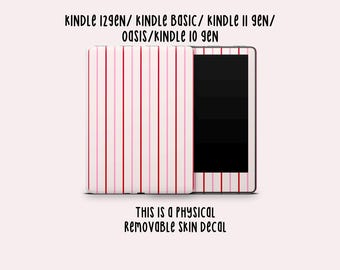 Adesivo para Kindle Peppermint Blush | Adesivo listrado para Kindle