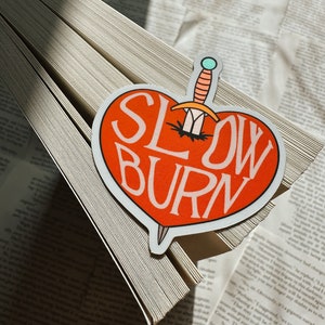 Slow Burn Sticker | kindle sticker | matte mirror effect sticker laptop sticker | water bottle sticker | waterproof | romantasy