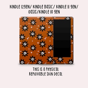 Brown Skull & Flowers Kindle Skin | Kindle Vinyl Cover | Kindle Decal | Kindle Accessory | Bookish Gifts