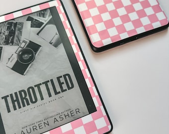 Pink Checkerboard Kindle Skin | Kindle Vinyl Cover | Kindle Decal | Kindle Accessory | Bookish Gifts