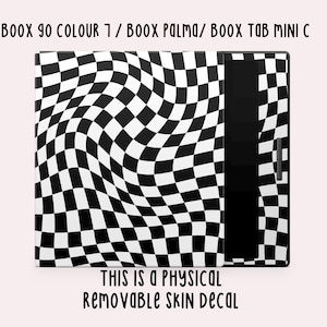 Wavy Black and White Checker Boox Skin Decal | Boox Vinyl Cover | Boox Decal | Boox Accessory | Bookish Gifts