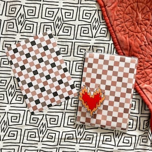 Inserts Kindle en damier d'automne | Insertions pour papier cartonné | Sticker Kindle | Accessoire Kindle | Cadeaux livresques