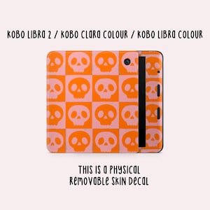 Checkered Skulls Kobo Skin Decal | Kobo Vinyl Cover | Kobo Decal | Kobo Accessory | Bookish Gifts