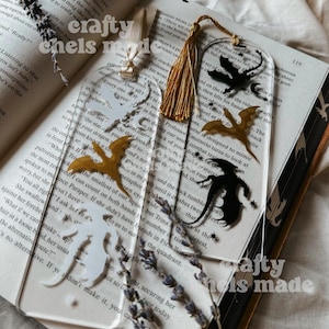 dragon acrylic bookmark | fourth wing inspired |acrylic bookmark | bookmarks | page saver | gifts for book lovers