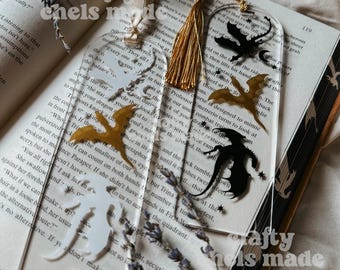 Dragon Bookmark: Fourth Wing Inspired Acrylic Page Saver