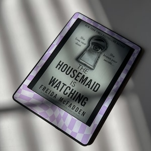 Wavy Double Purple Checkered Kindle Skin | Kindle Vinyl Cover | Kindle Decal | Kindle Accessory | Bookish Gifts