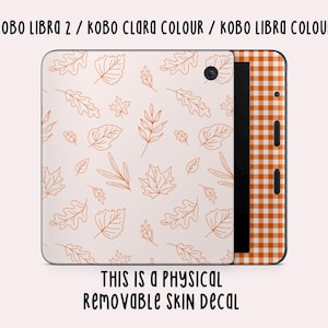 Duo Cream Leaf Kobo Skin Decal | Kobo Vinyl Cover | Kobo Decal | Kobo Accessory | Bookish Gifts