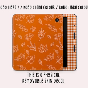 Duo Rust Leaf Kobo Skin Decal | Kobo Vinyl Cover | Kobo Decal | Kobo Accessory | Bookish Gifts