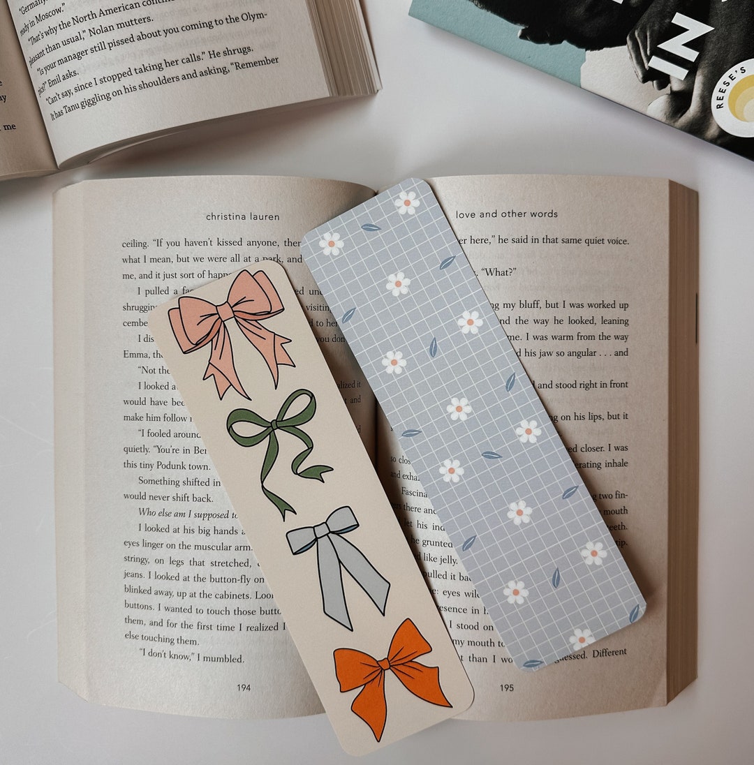 Daisy & Bows Bookmark Bundle | Page Saver | Bookmarks - Etsy