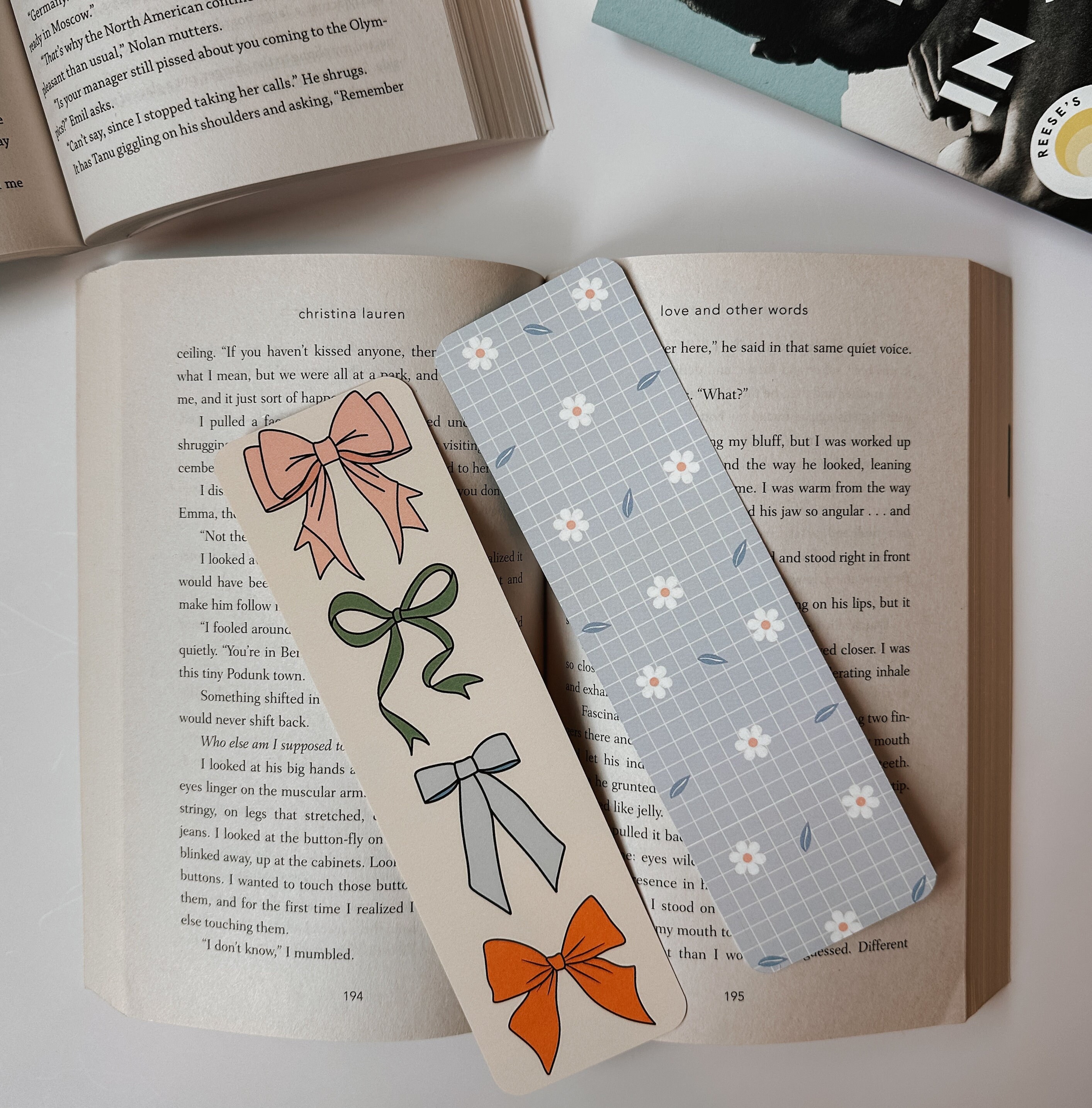 Daisy & Bows Bookmark Bundle | Page Saver | Bookmarks - Etsy