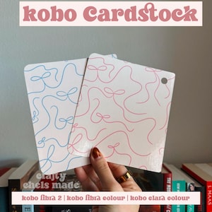 Gedraaide strikken Kobo-inzetstukken | Kobo-karton inzetstukken | Kobo-sticker | Kobo-accessoire | Boekenachtige geschenken