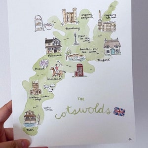 Maps: Custom Illustrated Watercolor Map // Hand Painted Map, Hand Drawn Map, Custom Travel Illustration, Travel Map, Illustrated Map