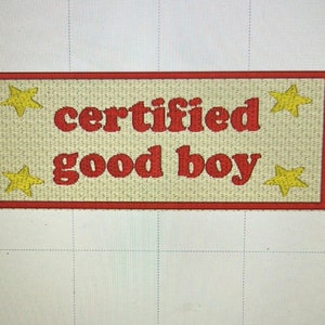 certified good boy/good girl service dog iron-on/velcro patch for collar (1.5” wide)