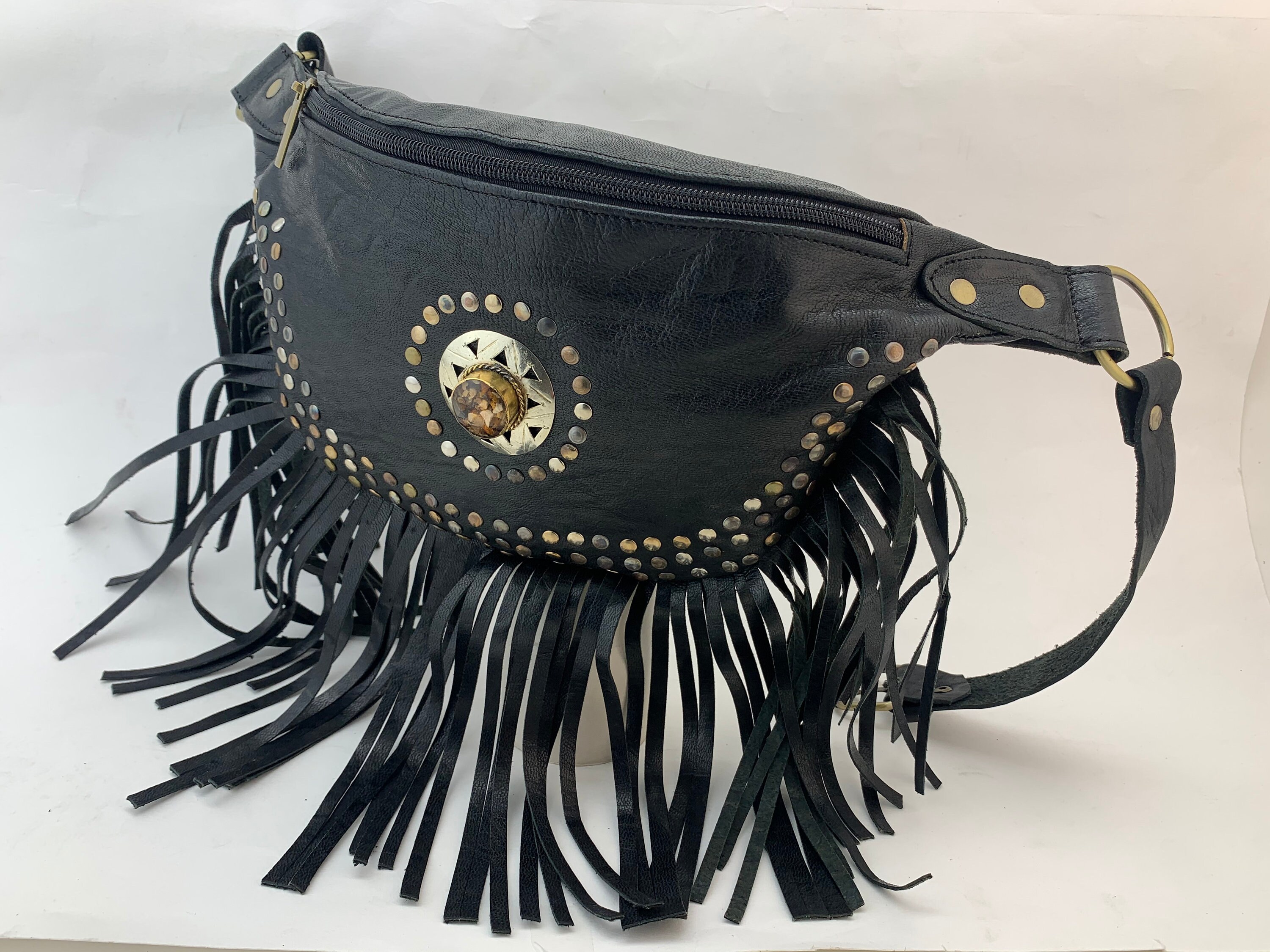 Fanny Pack Mujer Bolso de plátano Bolso de cadera con flecos Bolso de lona  Bolso bandolera Bolso de cintura Boho Bolso de cinturón Sun & Moon Festival  / Gris oscuro -  España