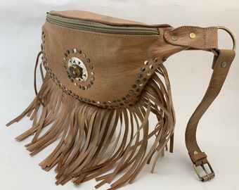 Riñonera hippie riñonera cuero riñonera piel boho - España