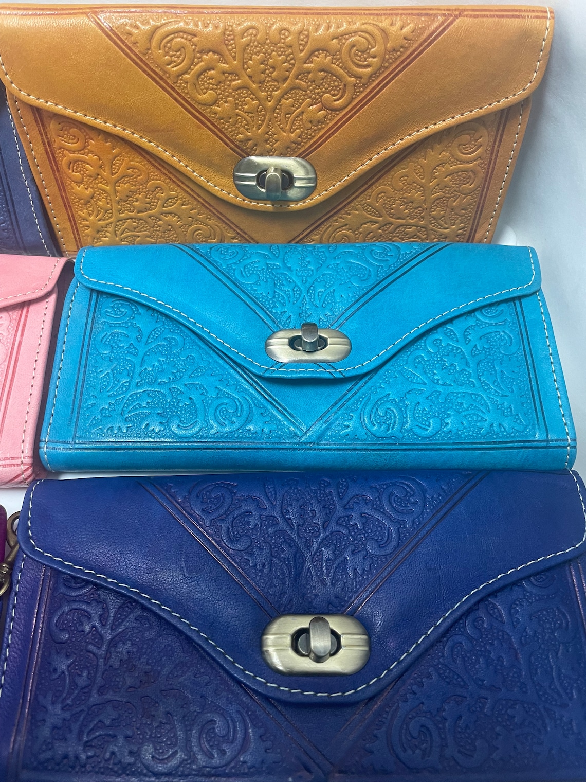 Leather Wallet / Small Leather Coin Bag / Handmade Leather Etsy