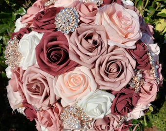 Pink Gold Bouquet Etsy