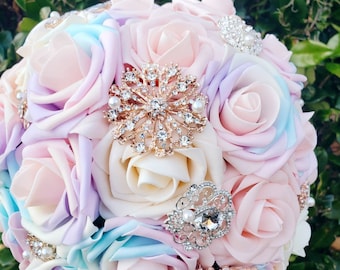 Dreamsicle Bouquet Blush Pink Purple Bouquet Keepsake Bride