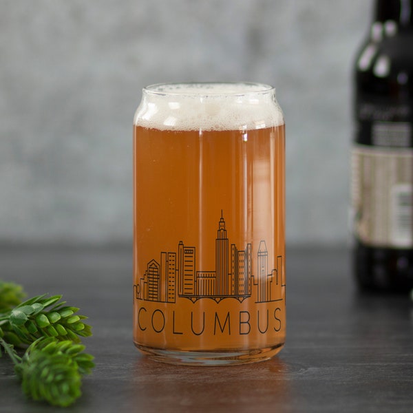 COLUMBUS, OHIO Skyline Can Beer Glass
