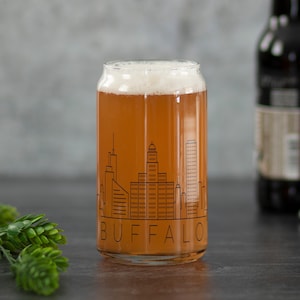 BUFFALO, NY Skyline Can Glass